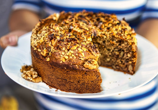 Date Banana Walnut Tea Cake (no added sugar)
